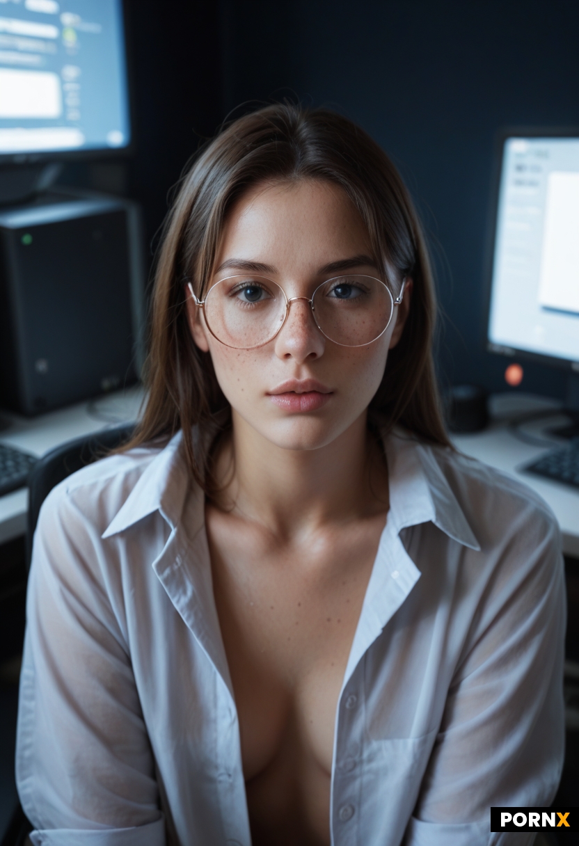 woman sitting in front of a computer monitor