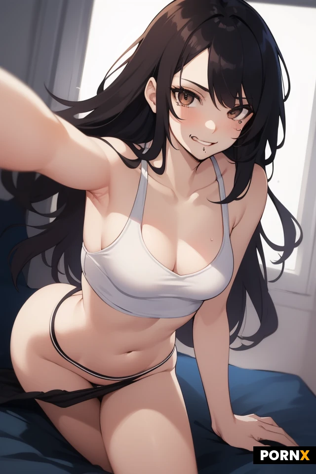 woman,25,latina,(sexy face:1.5),intense eyes,beautiful eyes,long eyelashes,brown eyes,full lips,black hair,
straight hair,(sexy long hair),horny,happy ,seductive,(skinny body:1.5),slim,fit,medium height,perfect slim body,medium fake breasts,perky breasts,perfect breasts,skinny thighs,(perfect small rounded ass) rounded ass),narrow waist, wearing white sexy skirt and white tanktop, posing in legs up pussy but wearing panties over pussy, she is pointed towards me