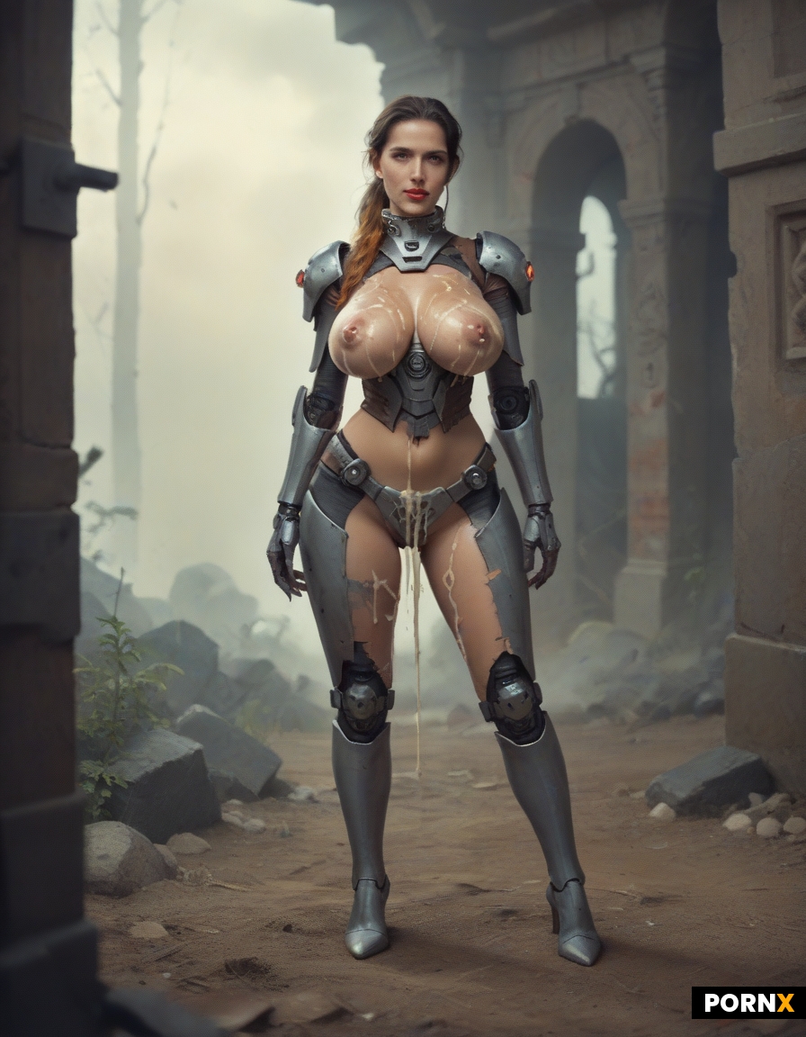 dynamic overexaggerated scifi futuristic provocative seductive intimidating busty hentai anime robot