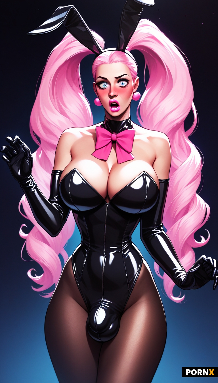 long pink pigtails