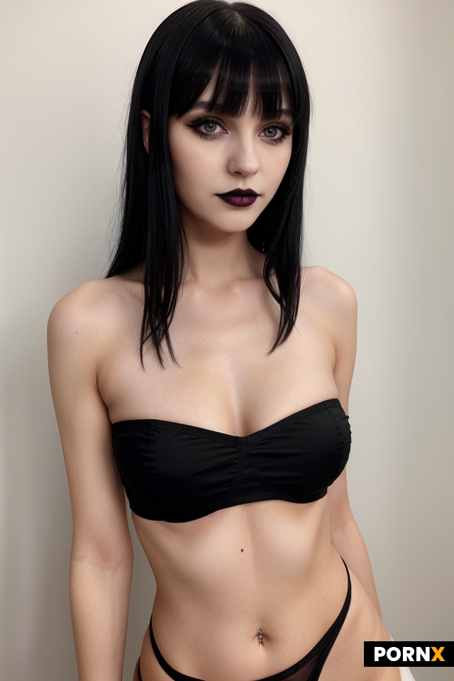 Goth female cute face