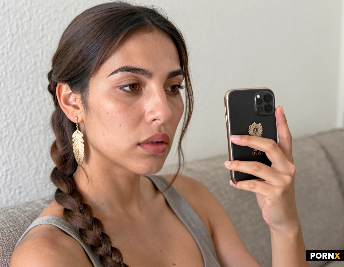 Adult woman in her mid-20s, Mediterranean / Middle Eastern appearance, olive-toned warm skin, long naturally dark brown to black hair, thick and naturally shaped dark eyebrows, almond-shaped dark brown eyes, defined cheekbones, straight proportional nose, full natural lips and a softly defined jawline.
Slim, feminine and naturally toned physique, long legs, narrow waist, naturally proportioned body, realistic anatomy and subtle natural skin texture.
Distinctive facial appearance: strong dark eyebrows, almond-shaped eyes, slightly elongated face, defined cheekbones, full lips, warm olive complexion. Her face should remain highly consistent across different images and camera angles.
Long dark hair with a naturally slightly tousled texture, usually worn loose around the shoulders. Minimal natural makeup with subtle eyeliner and softly defined lips.
Small understated earrings and delicate jewelry may be present depending on the scene.
Photorealistic adult woman, realistic skin pores and texture, natural facial asymmetry, realistic anatomy, authentic smartphone photography aesthetic, no artificial beauty-filter appearance, no exaggerated facial features.