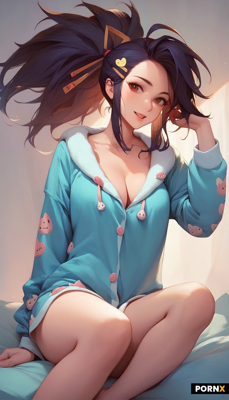 Ahoge akali hairpin Pig costume pajamas