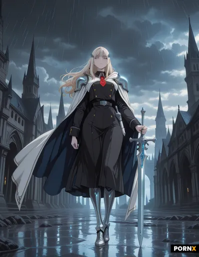 anime fantasy female swordswoman