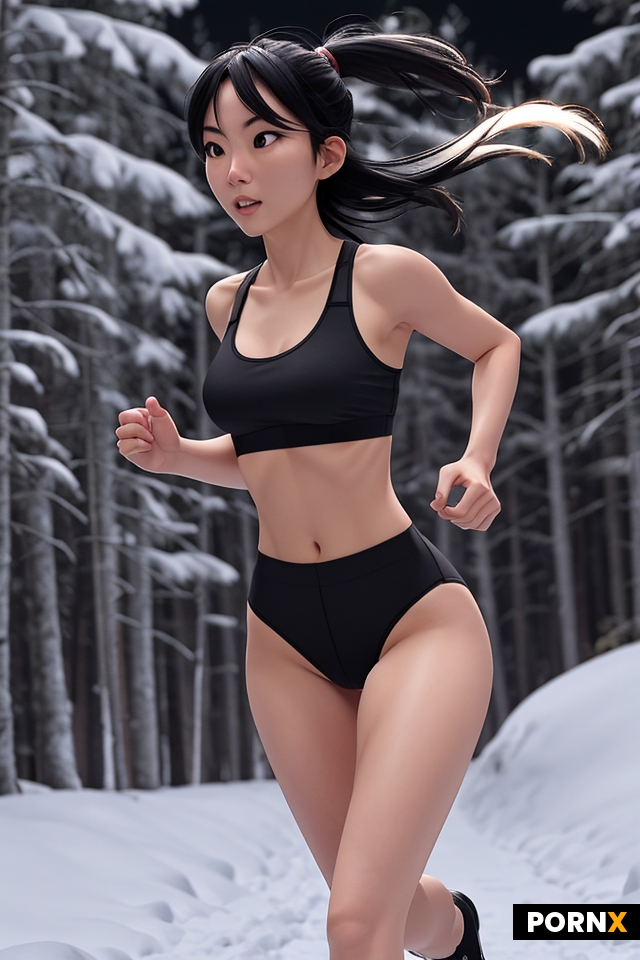 Fit Japanese woman