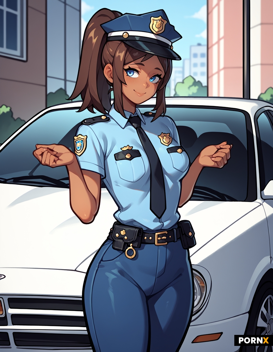 standing against car