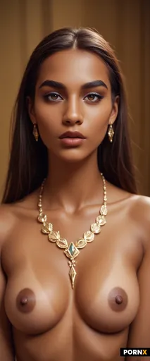 Rich deep brown skin with warm undertones