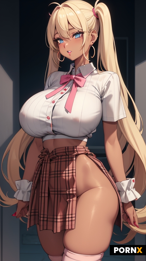long blonde pigtails