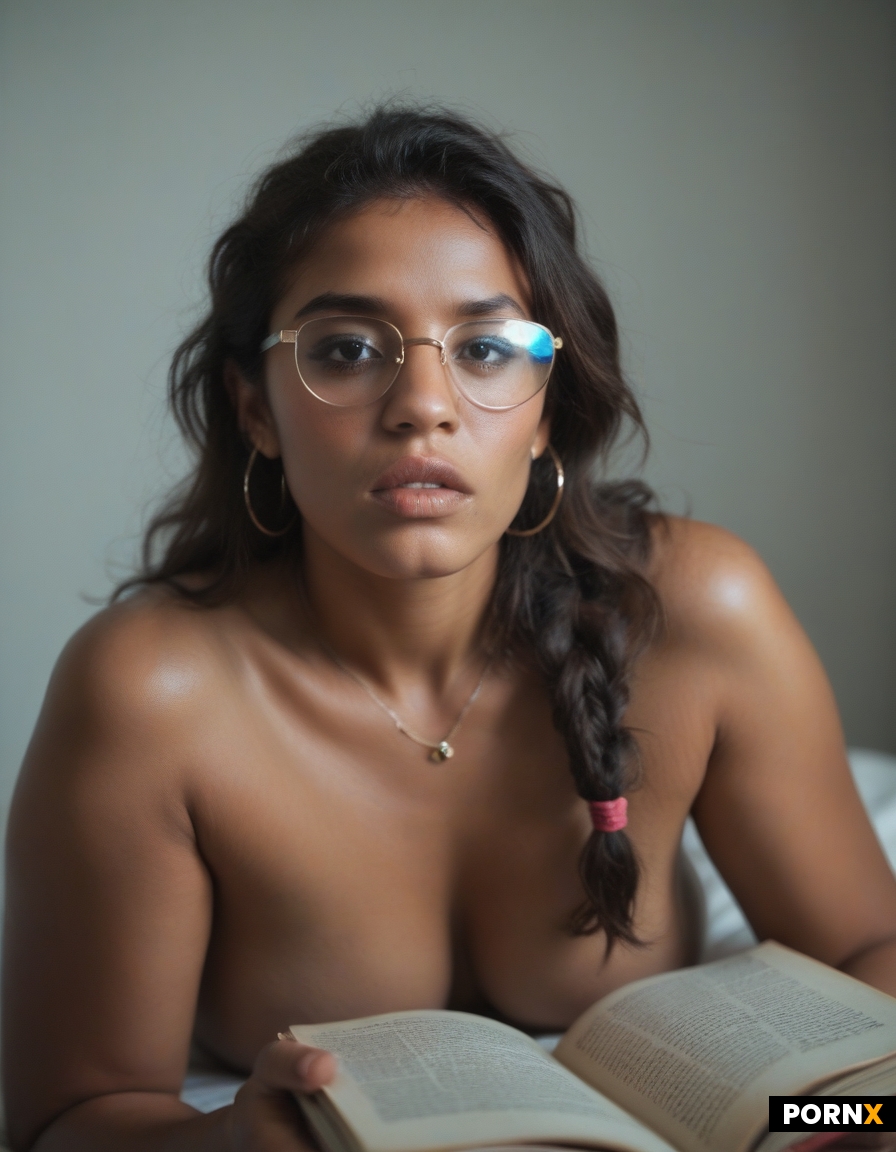 Reading glasses Latina woman