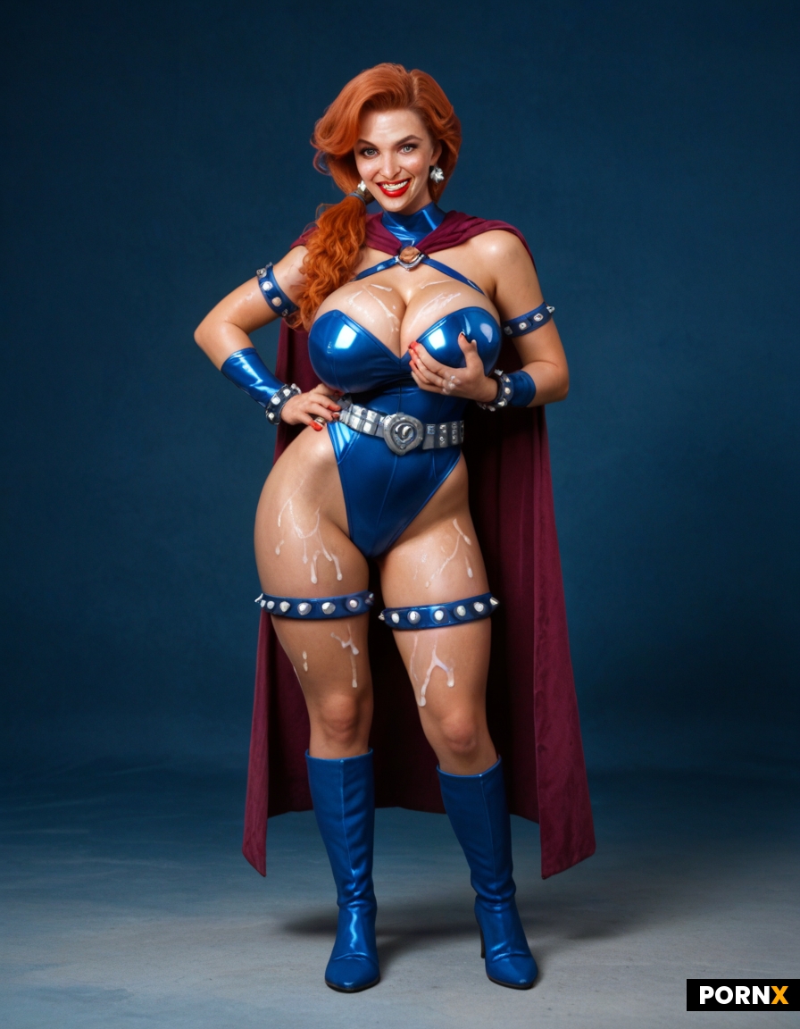 Ultimate Dynamic overdramatic maniacal retro vintage comic superheroine