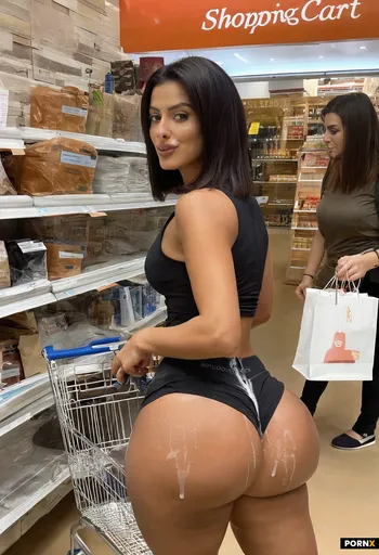 brown skin woman from lebanon looking at Shopping items in the Store