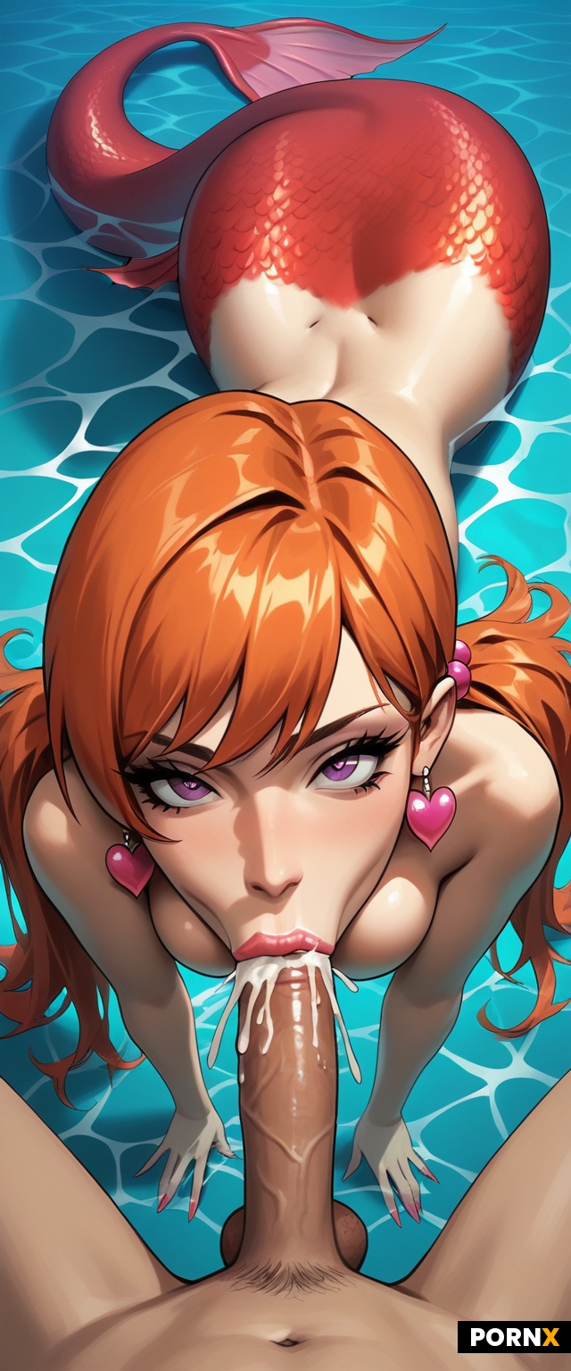 Sexy mermaid woman