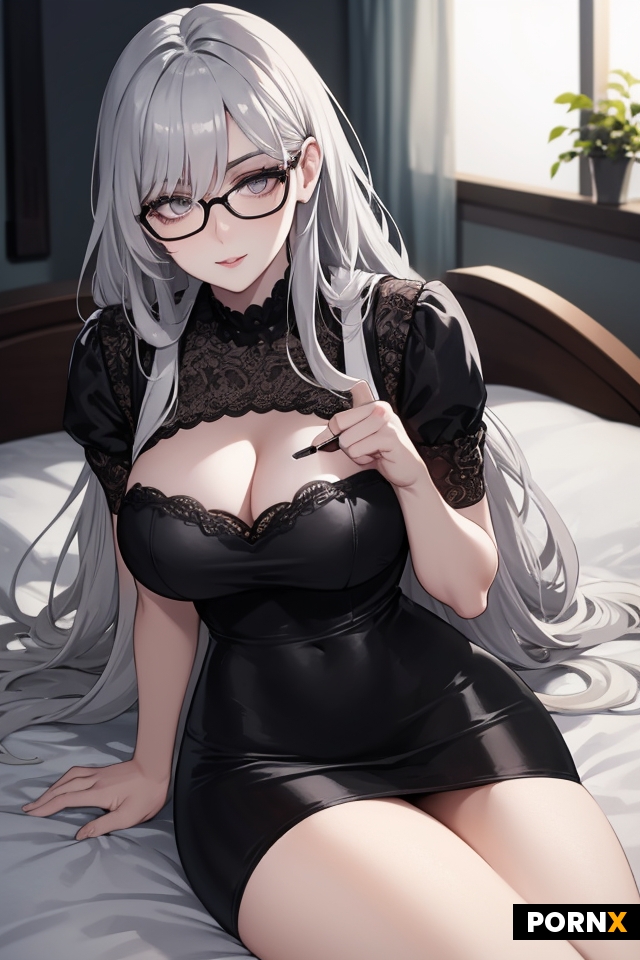 messy silver hair