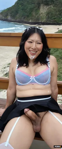A cute futanari Japanese girl