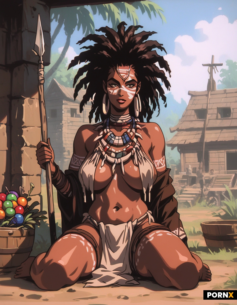 Ancient african tribal woman