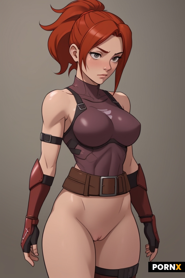 fit woman with red hair in ponytail