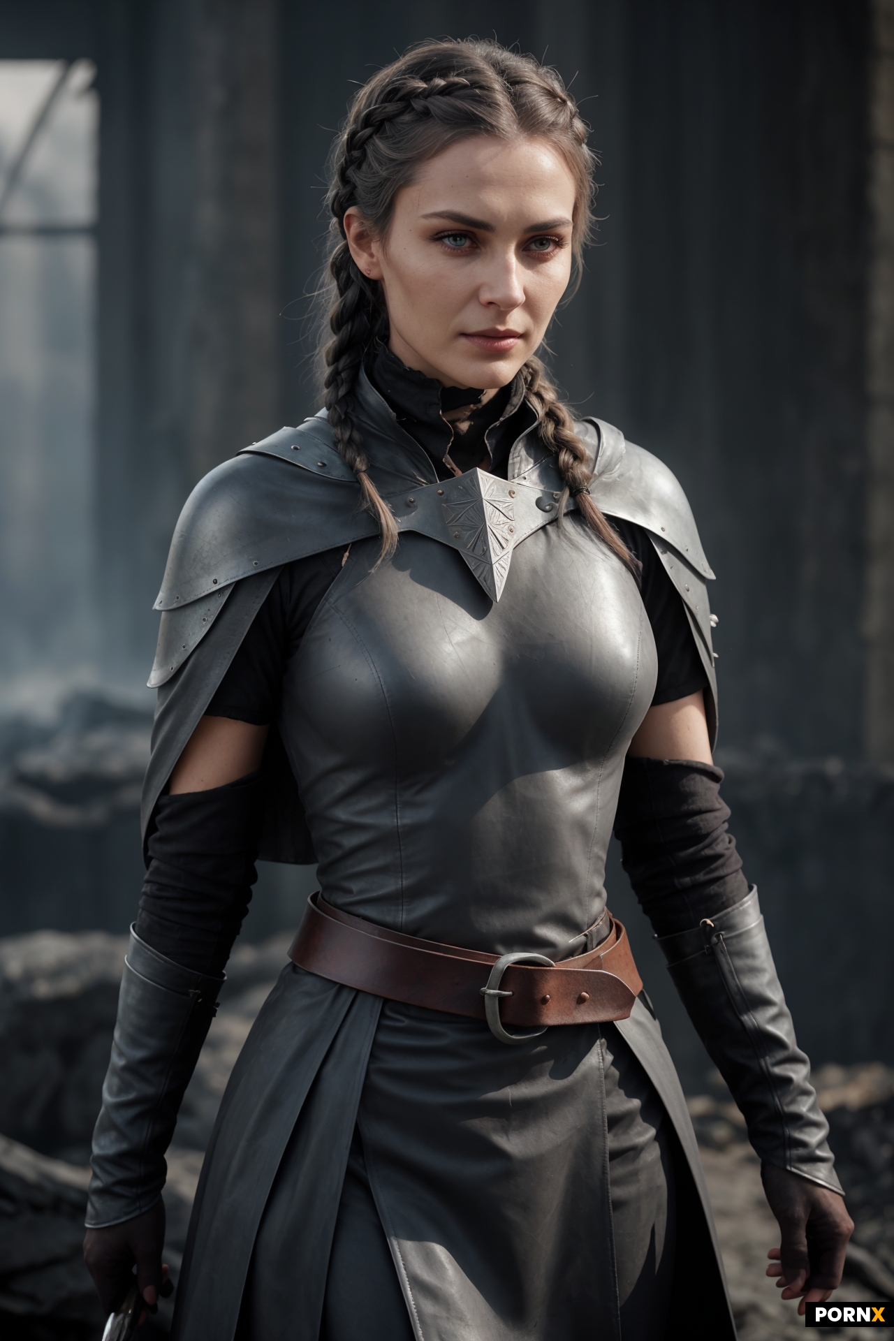 A lean woman in her early thirties stands barely five feet tall