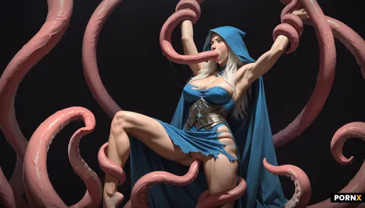 Tentaclepit sex A woman long white hair