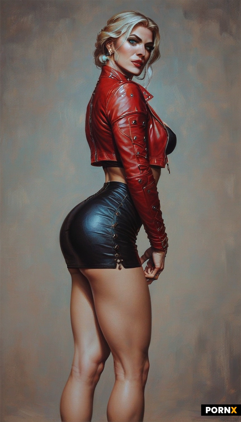 She is a Blonde Dominatrix In a futuristic sci-fi setting