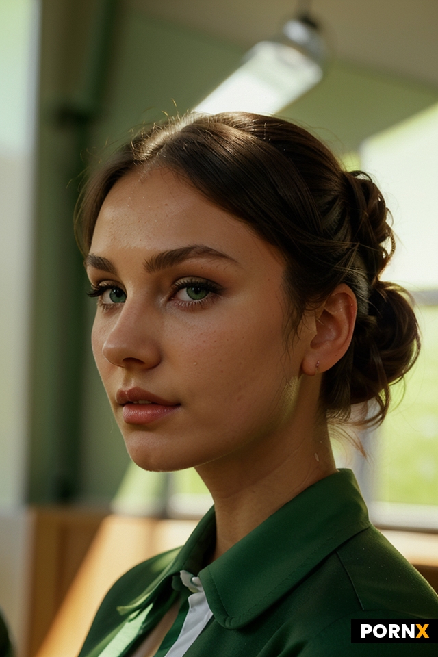 brunette hair in buns