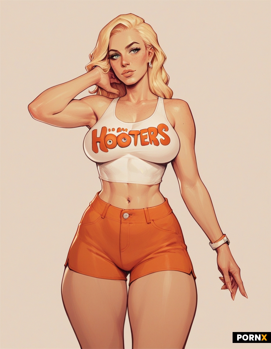 She has curly long blonde hair