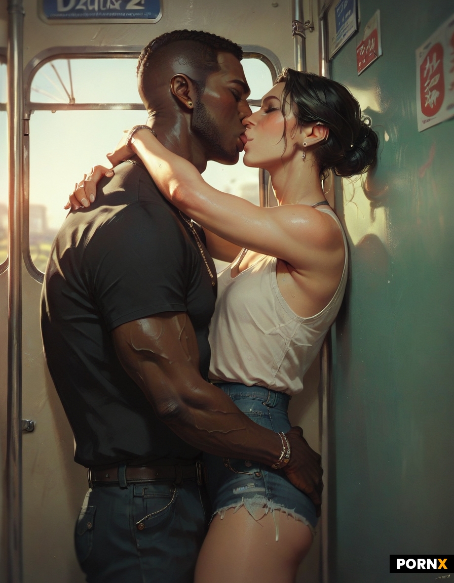 Interracial sex with one black male and one Japanese female flat chest and cute face