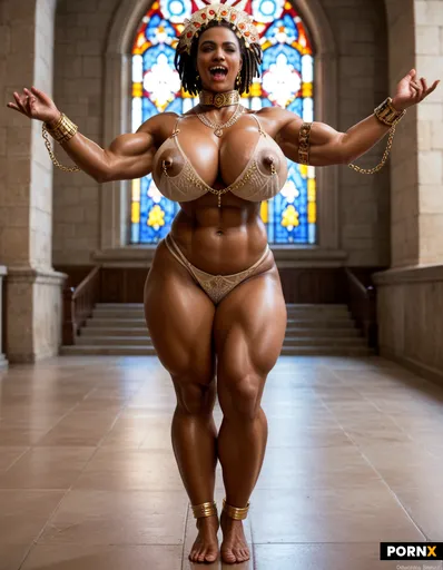All 1 European futanari in the church
