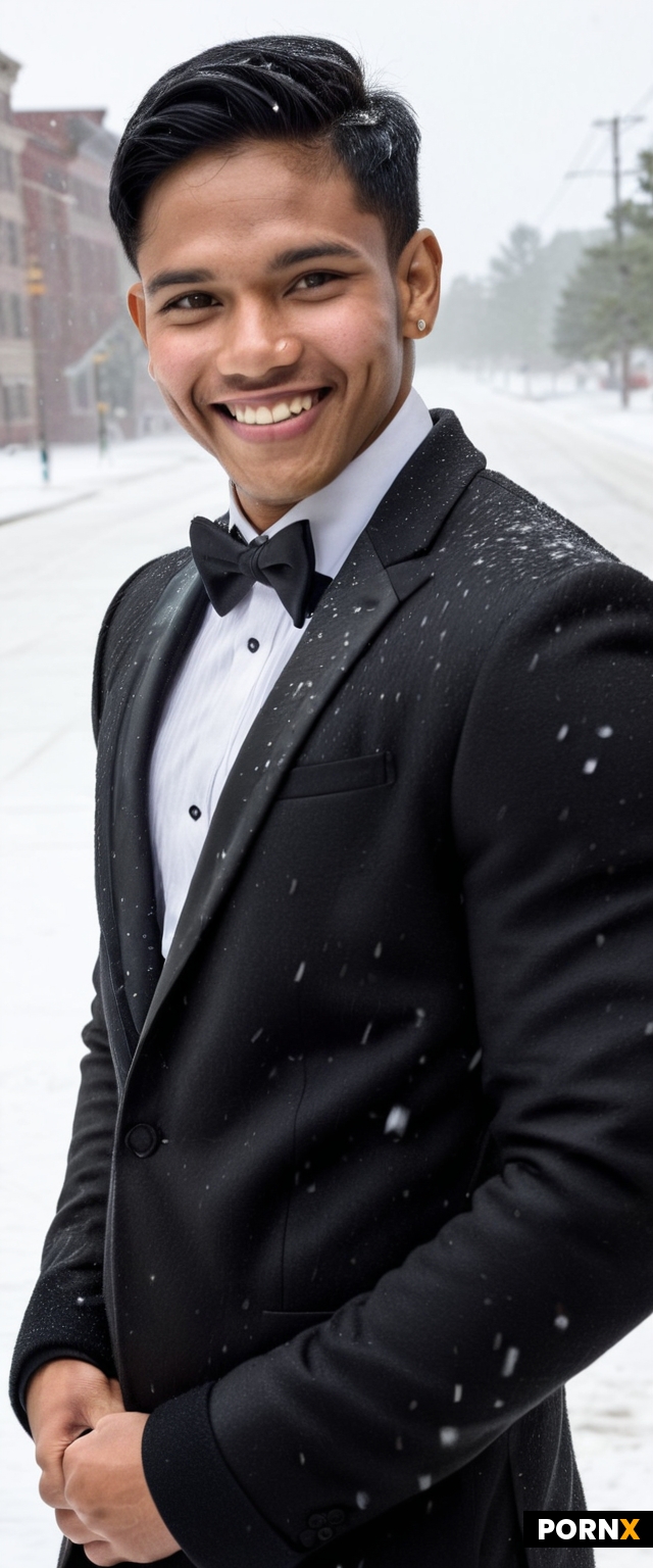 Create an image of a smiling small Indian-Filipino man