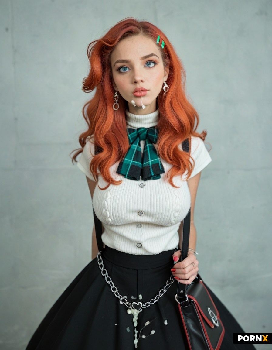Sexy exaggerated busty slim slender ditzy geeky cute preppy nerdy Nympho teacher professor