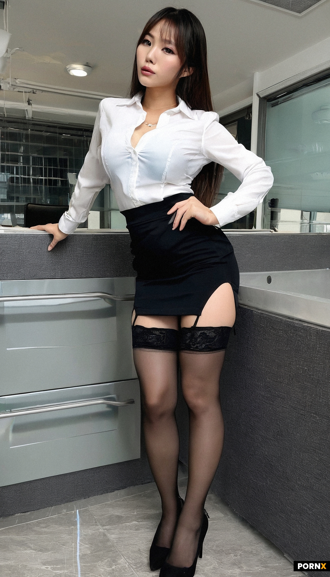 Gorgeous Asian secretary