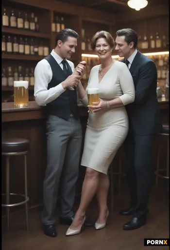 There are 5 black men and 1 Beautiful white trans milf 1