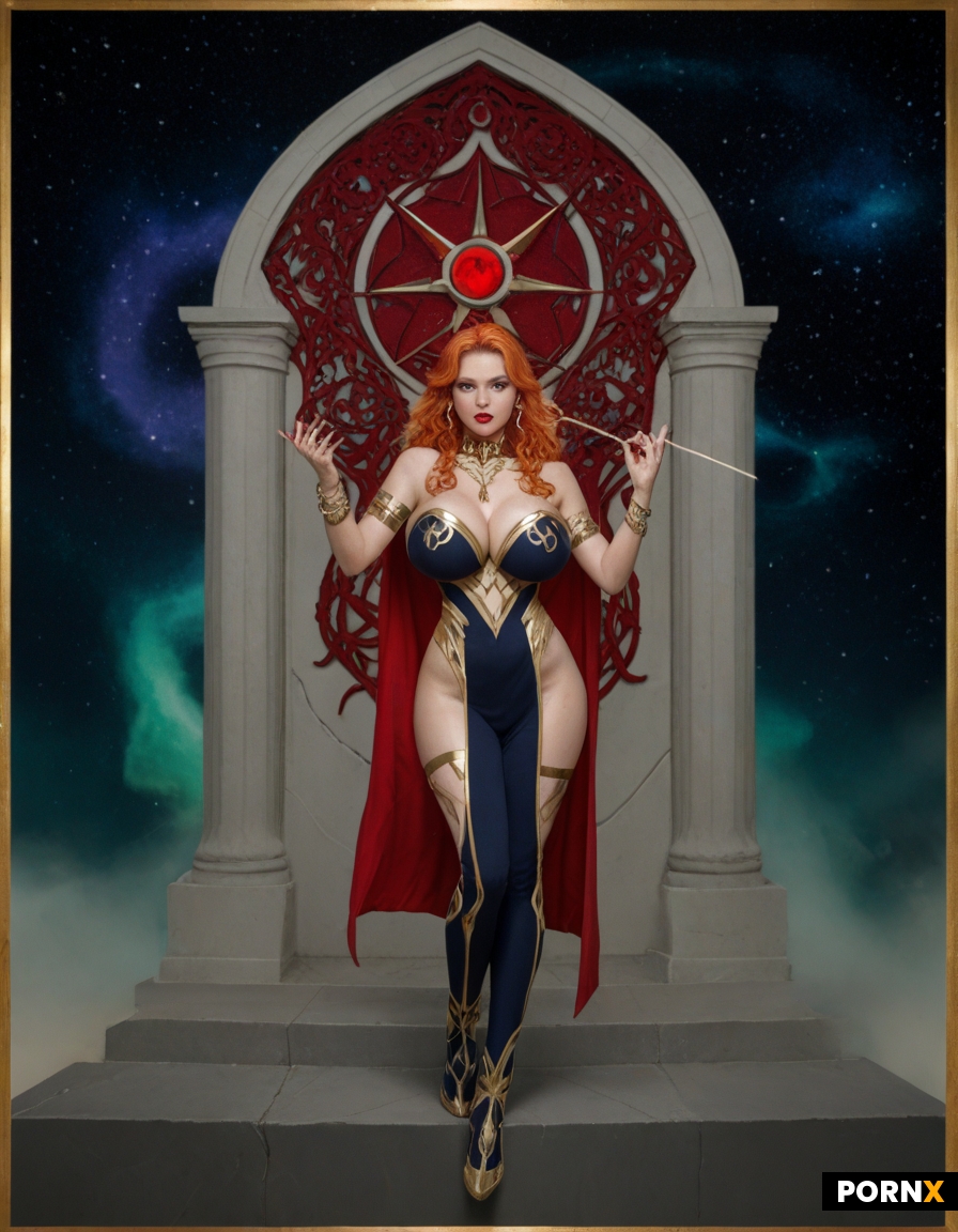Dynamic overdramatic maniacal futuristic comic siren supervillain succubus seductress diva