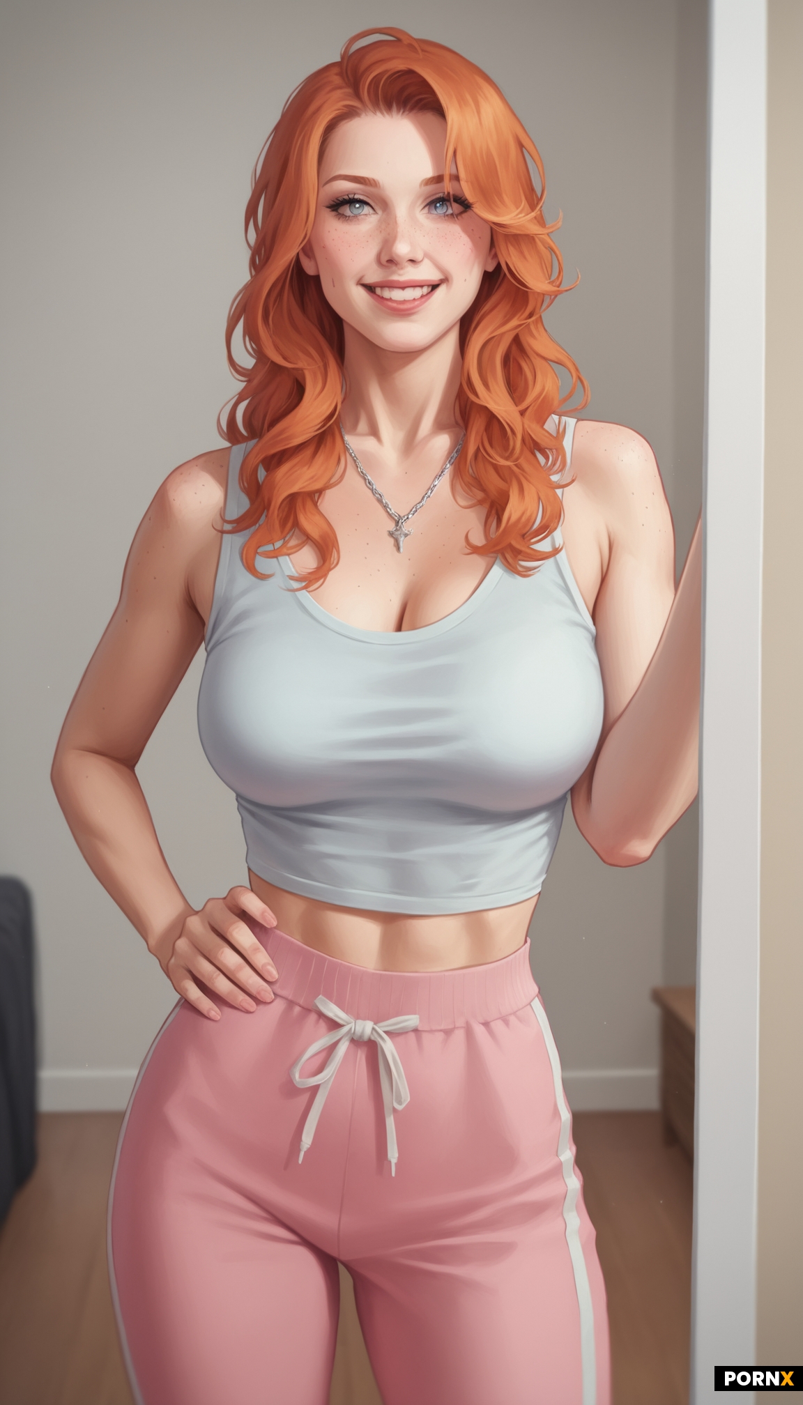 Fitted tank white top