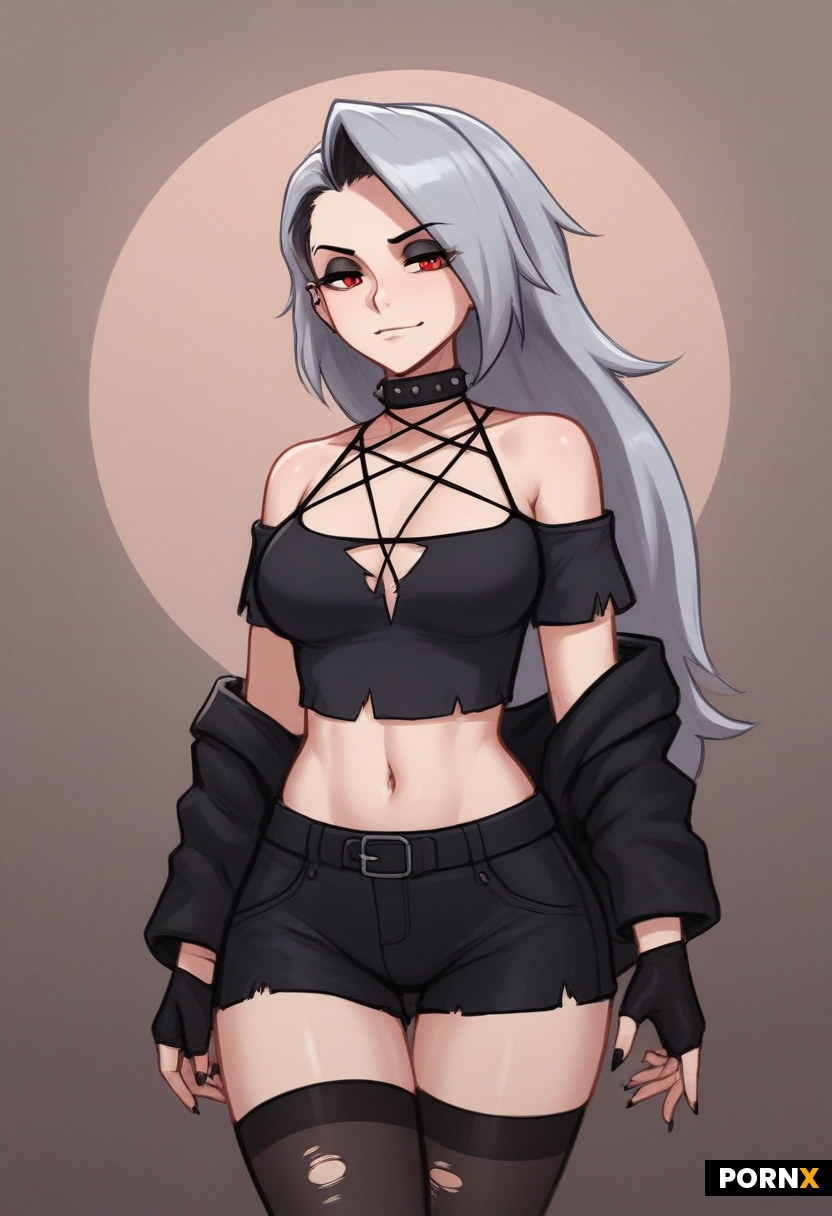 Portrait of Loona from "Hell's Boss" in the anime style