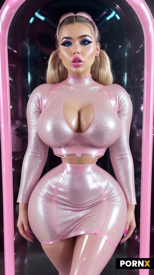 Hyperfeminine bimbo robot android