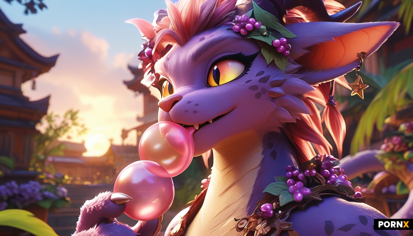 Furry cat dragon