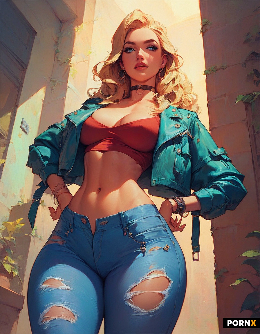 Long blonde hair