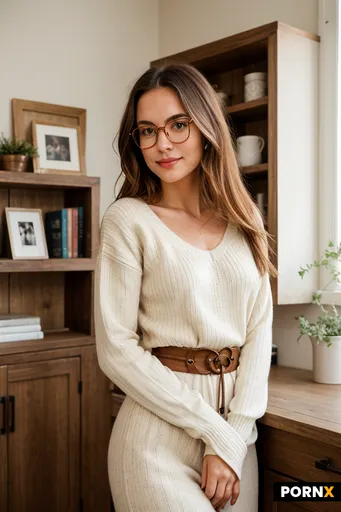 A medium shot of a Caucasian woman with long