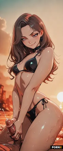 A stunning 20-year-old American goth-styled anime-toon beauty with a flawless