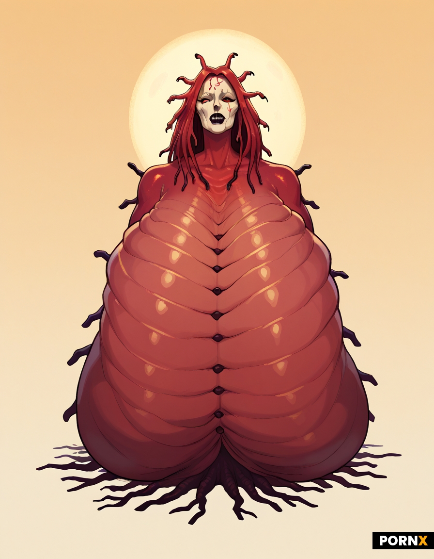 a horror alien planet with giant worms