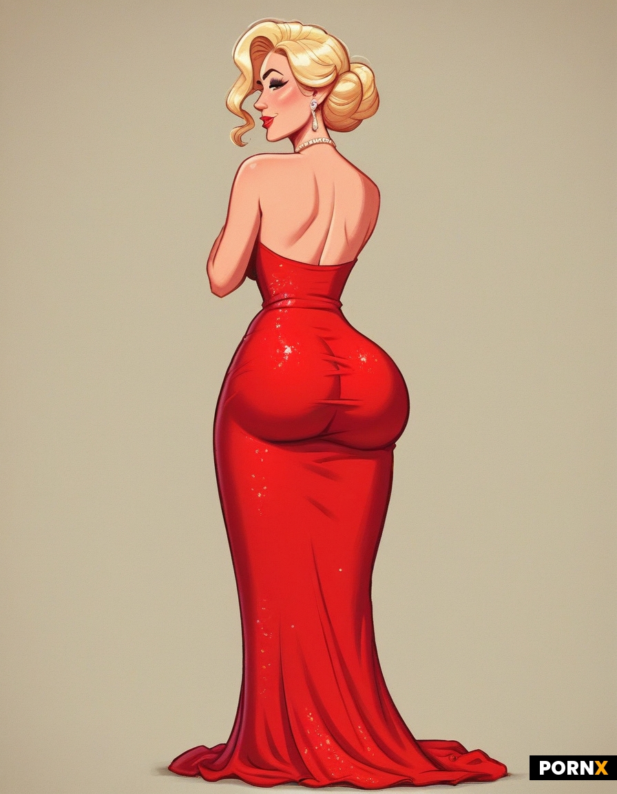 Beautiful and elegant Thick curvy blonde hair woman in her 30s bending down