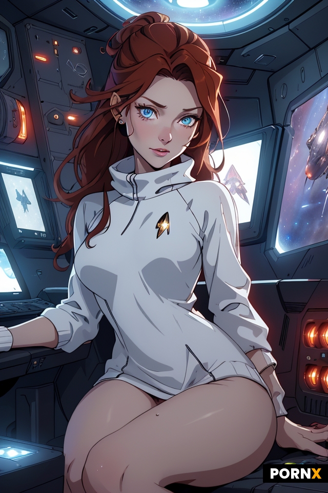 Aboard the bridge of a space ship