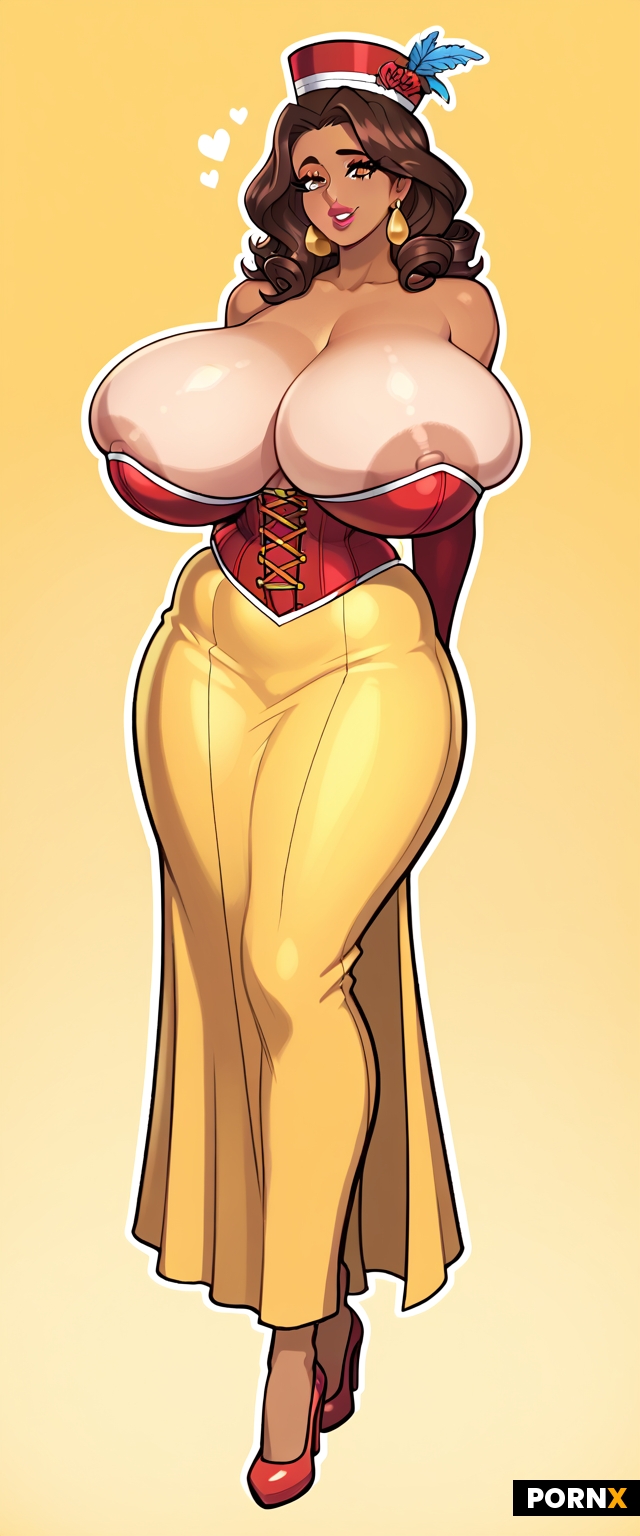 A gorgeous Woman dressed as a cabaret dancer