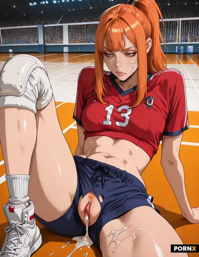 Exhausted volleyball whore
