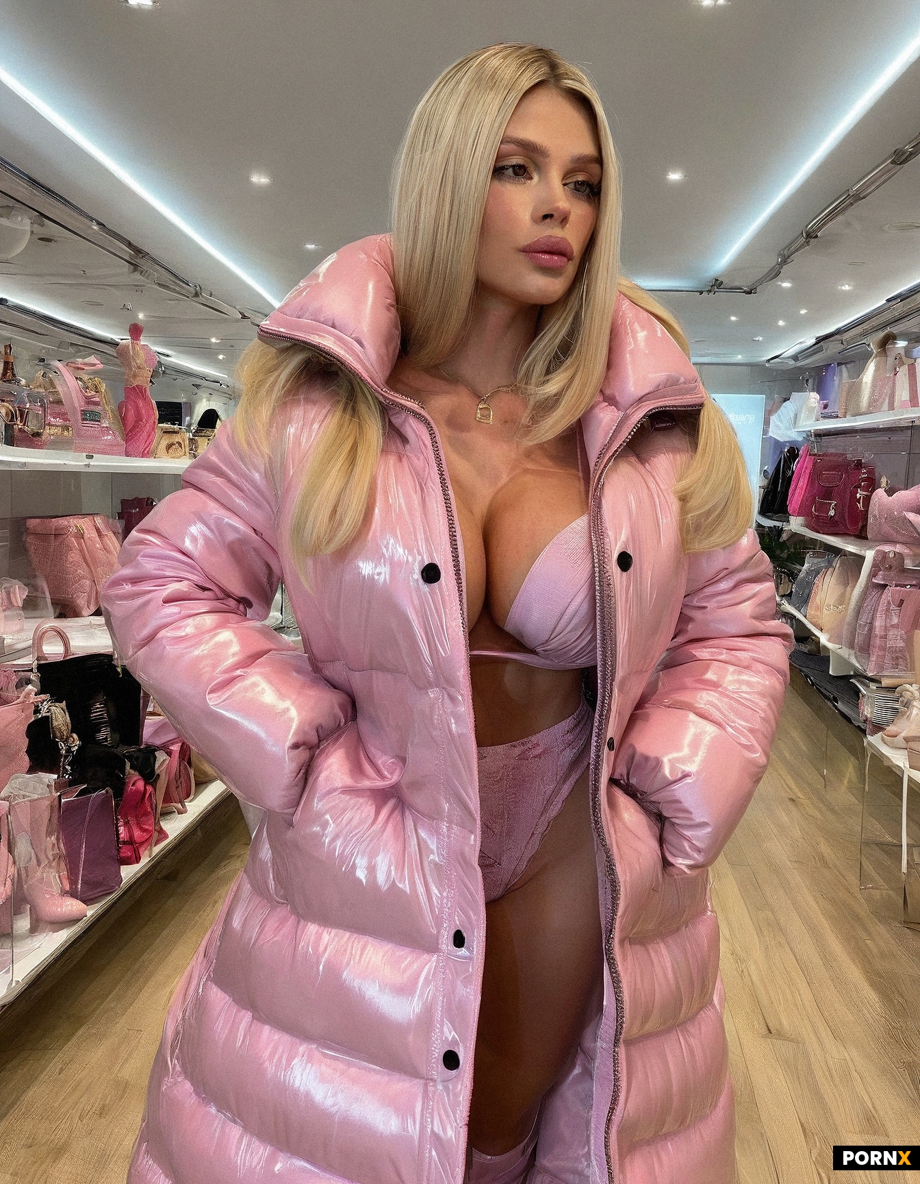 A super rich and luxurious blonde girl