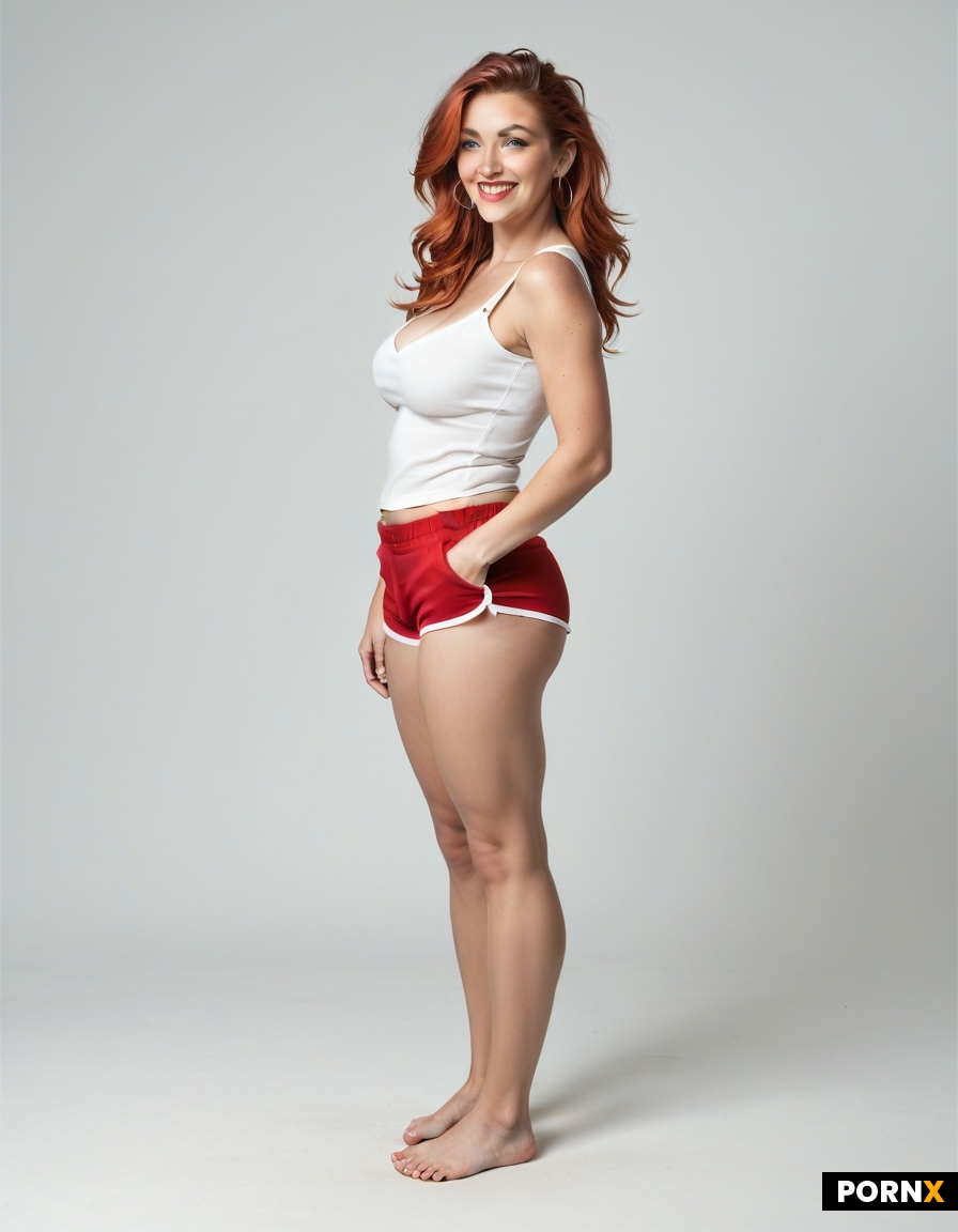 Full body Redhead woman