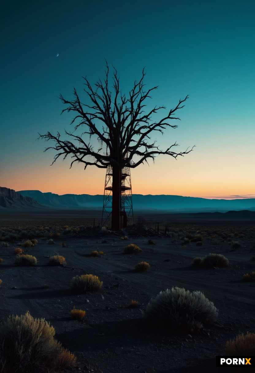 In a hauntingly surreal sci-fi landscape
