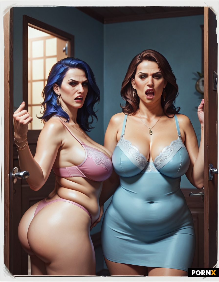 Dark medium hair haired Busty mother