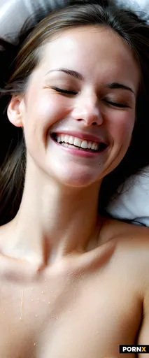 She smiles and closes her eyes