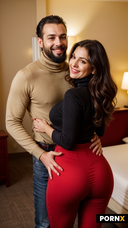 Horny Woman pressing ass into man